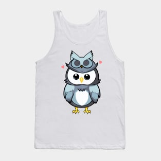 Kawaii Owl with owl costume Tank Top